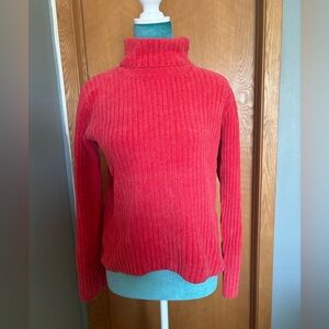 Size S pink J. Crew cotton turtleneck.